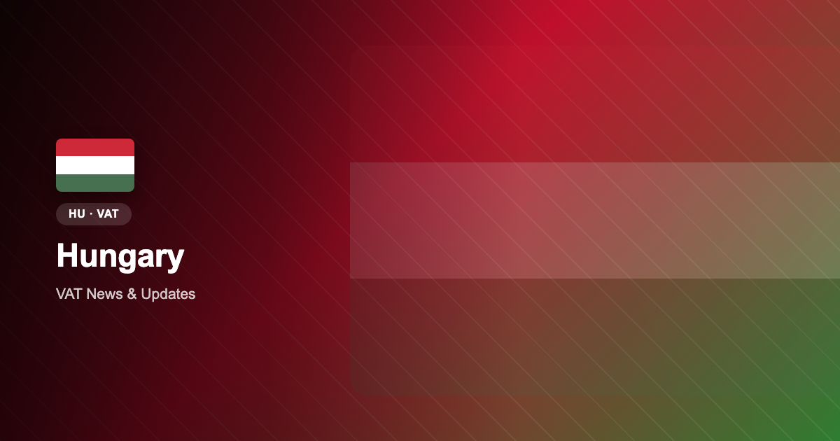 Hungary VAT news card