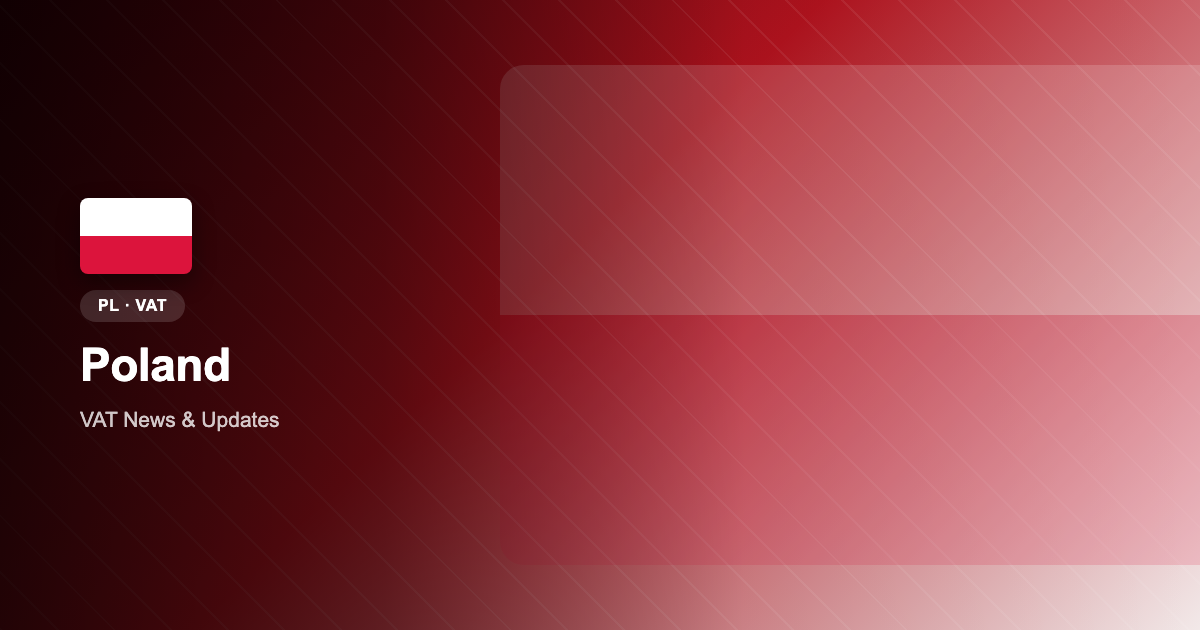 Poland VAT news card