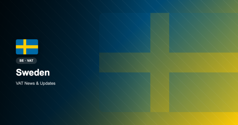 Sweden VAT news card