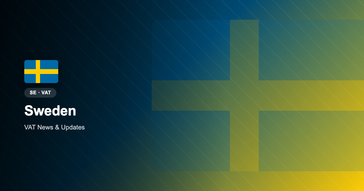 Sweden VAT news card
