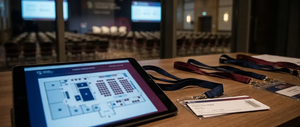 Business professionals networking at an international B2B VAT compliance and cross-border trade event